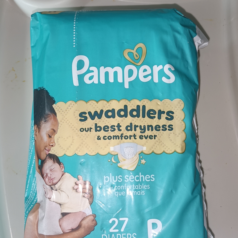 Pampers Swaddlers Baby Diapers - Teal & Yellow Packaging